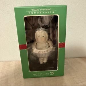 Department 56 Snowbabies 'Dream' Ornament - Cream and Silver